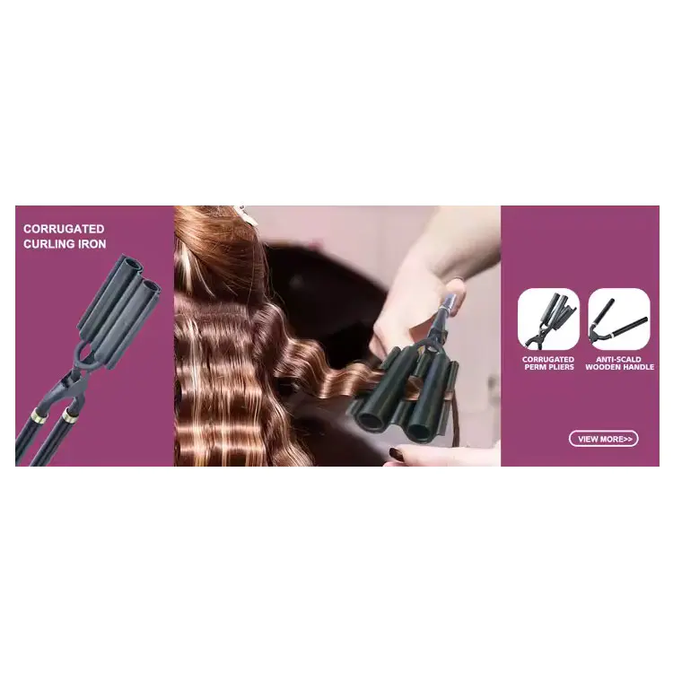 Double Crimper Curling Iron Kompor Kit